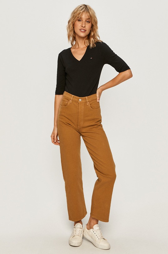 Tommy Hilfiger - T-shirt WW0WW27963 czarny SS21