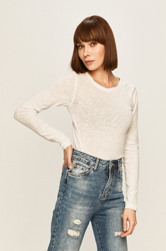 Marc O'Polo - Tričko s dlouhým rukávem kulatý bílá B01226152033