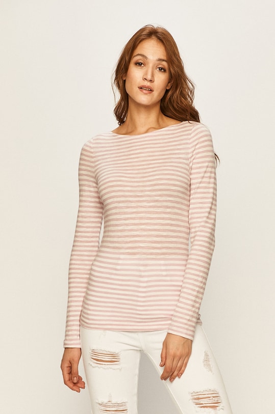 Tričko s dlouhým rukávem Marc O'Polo pruhy růžová M02219652597
