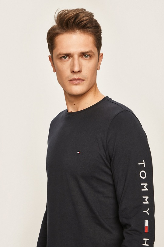 Tommy Hilfiger - Longsleeve imprimeu bleumarin MW0MW12514