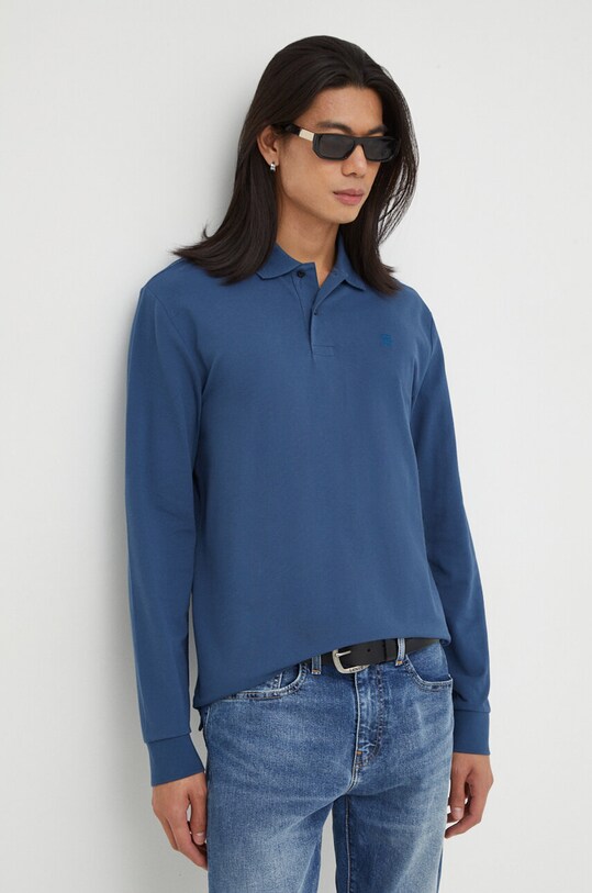 G-Star Raw Majica dugih rukava s elastinom plava D14141.5864
