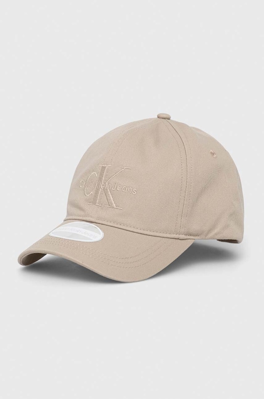 Calvin Klein Jeans czapka bawełna beżowy K60K606624