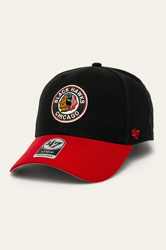 47 brand - Кепка NHL Chicago Blackhawks чёрный HVIN.MVPTT04WBV.BK37