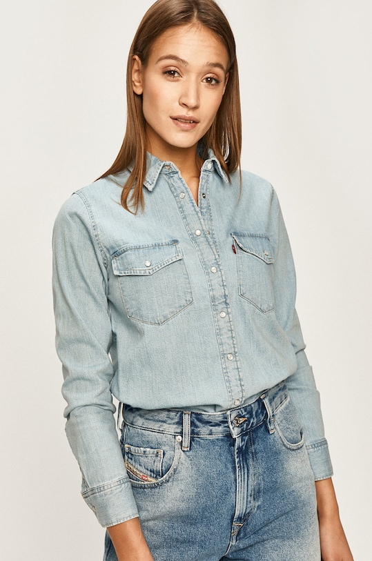 Džínová košile Levi's Essential Western hladký fialová 16786.0001