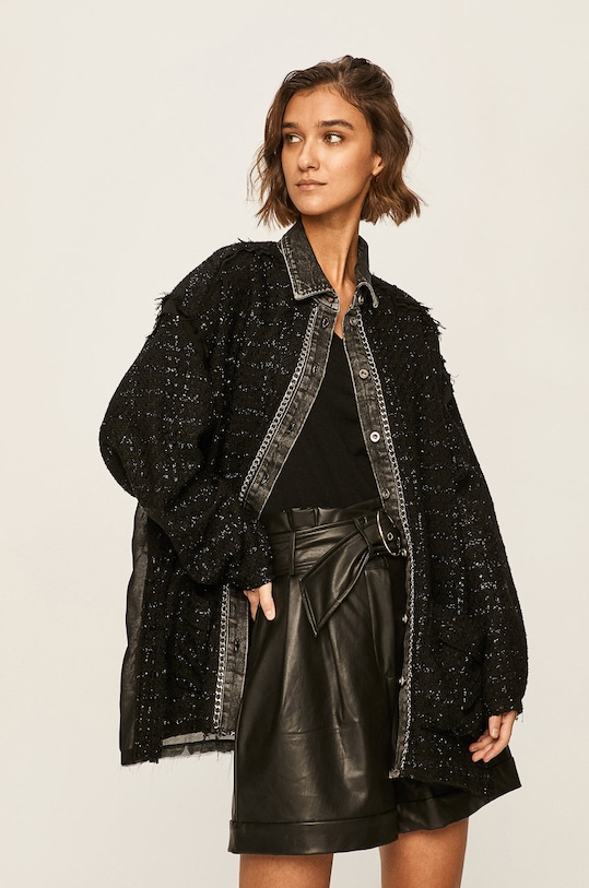 Diesel - Košeľa relaxed čierna 00S4AV.0AAXP