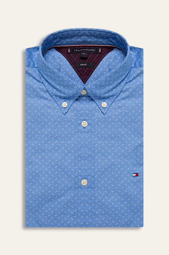 Tommy Hilfiger - Camasa cu modele albastru MW0MW12173