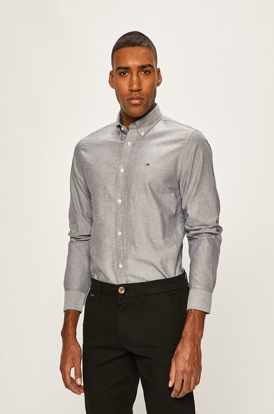 Tommy Hilfiger - Camasa lung gri MW0MW12189