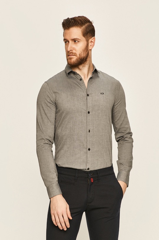 Armani Exchange - Camasa lung bleumarin 3HZC38.ZNKEZ