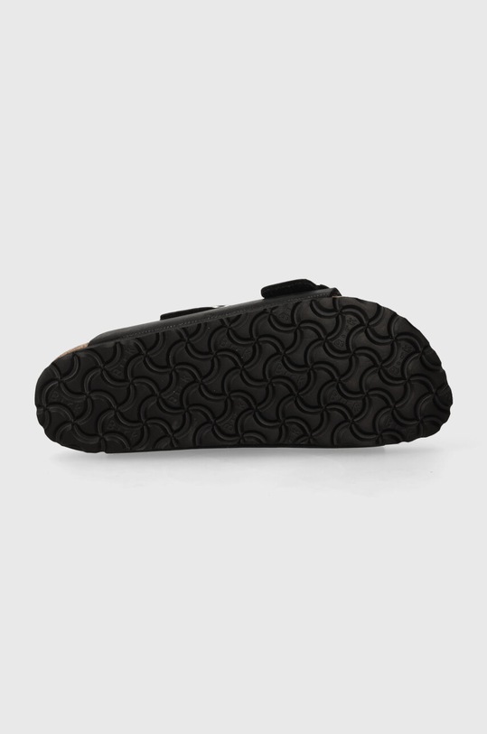 Δερμάτινες παντόφλες Birkenstock Arizona Big Buckle 1011075 μαύρο