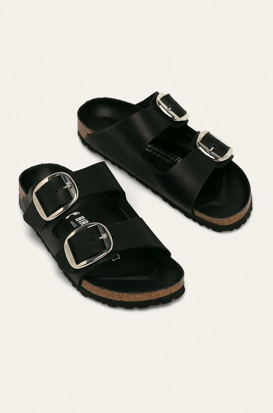 Кожаные шлепанцы Birkenstock Arizona Big Buckle 1011075 чёрный AA00