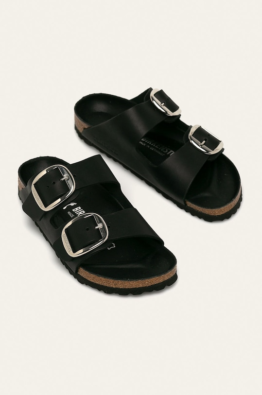 Δερμάτινες παντόφλες Birkenstock Arizona Big Buckle 1011075 μαύρο AA00