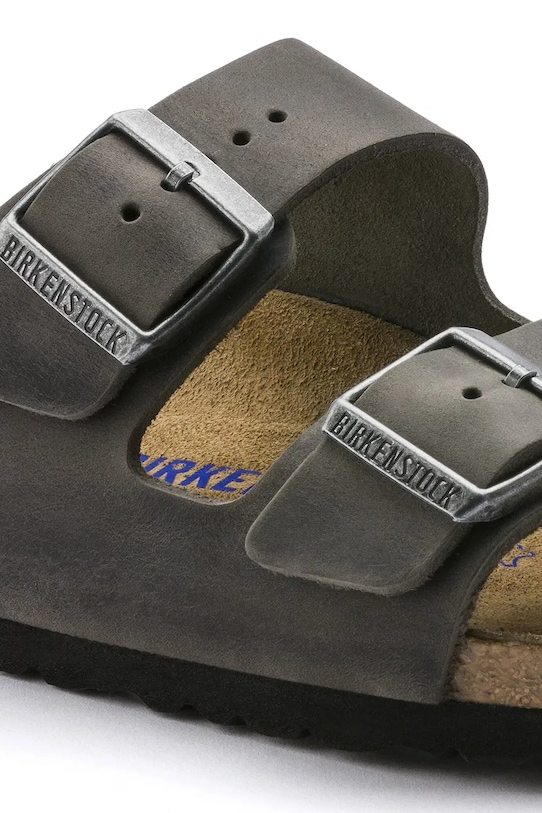 Παπούτσια Birkenstock - Δερμάτινες παντόφλες Arizona FL SFB 1013645 γκρί