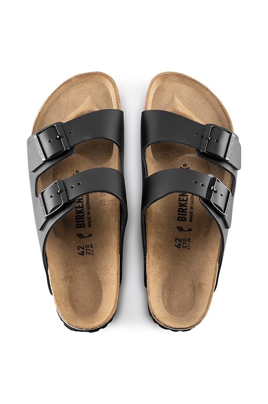 Birkenstock klapki skórzane Arizona NL czarny 51191.D