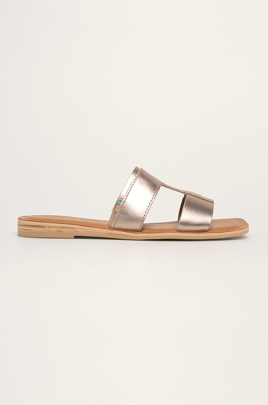 Toms - Kožené šľapky Seacliff usňová koža zlatá 10015114