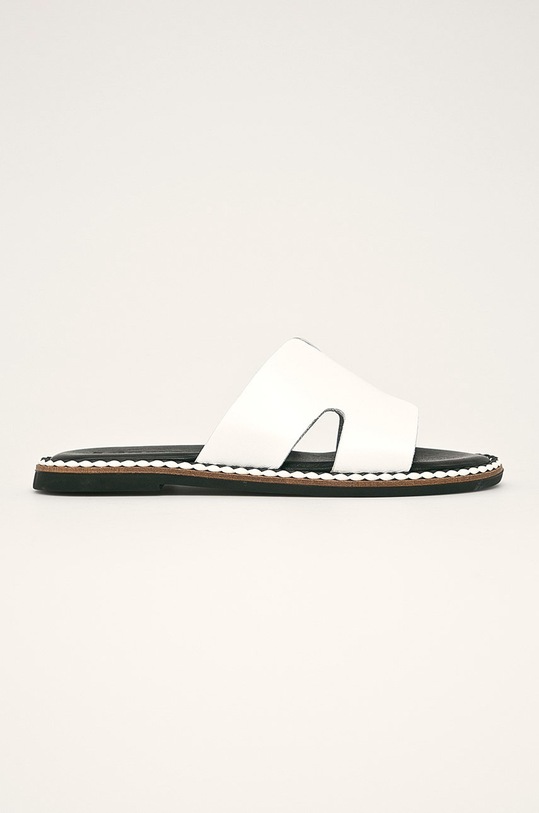 Tamaris - Kožené šľapky usňová koža biela 1.1.27163.24.100