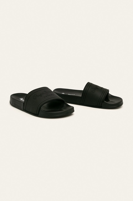 Pepe Jeans - Šľapky Slider Unisex PLS70081 čierna SS21