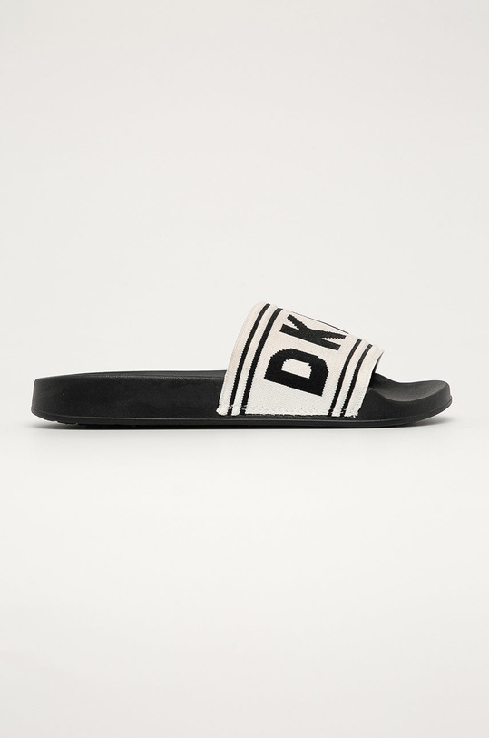 Dkny - Klapki K4855294 tekstylny biały K4855294