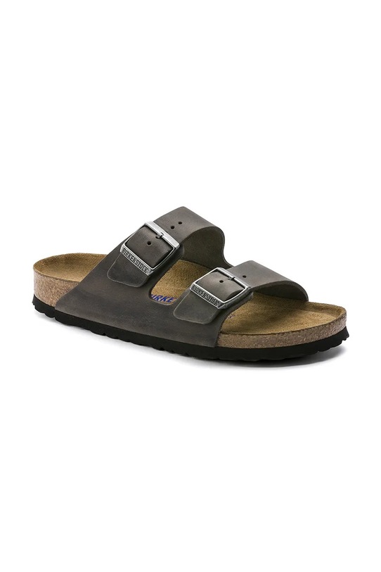 Birkenstock infradito in pelle Arizona 552801 grigio SS22