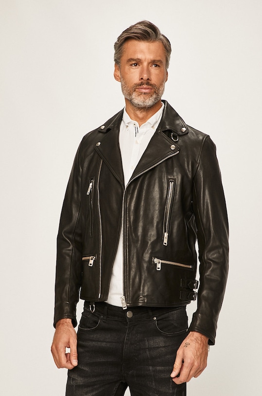 Diesel - Bőrdzseki nem szigetelt fekete 00SW5D.0KAUV