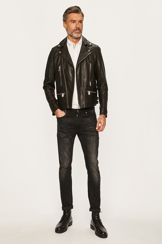 Diesel - Geaca ramones de piele 00SW5D.0KAUV negru SS20