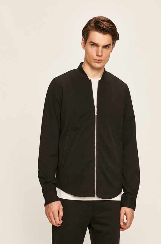 Clean Cut Copenhagen - Geaca bomber cu captuseala negru CC1378.Black