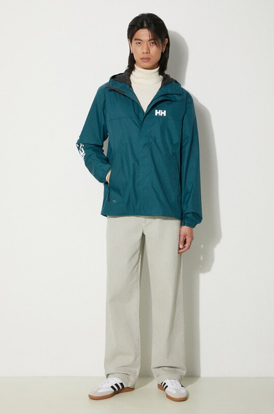 Nepromokavá bunda Helly Hansen Ervik 64032 tyrkysová SS25