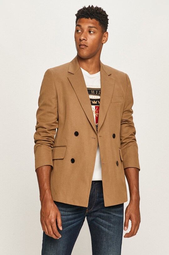 Lacoste - Marynarka VH4701 tkanina beżowy VH4701