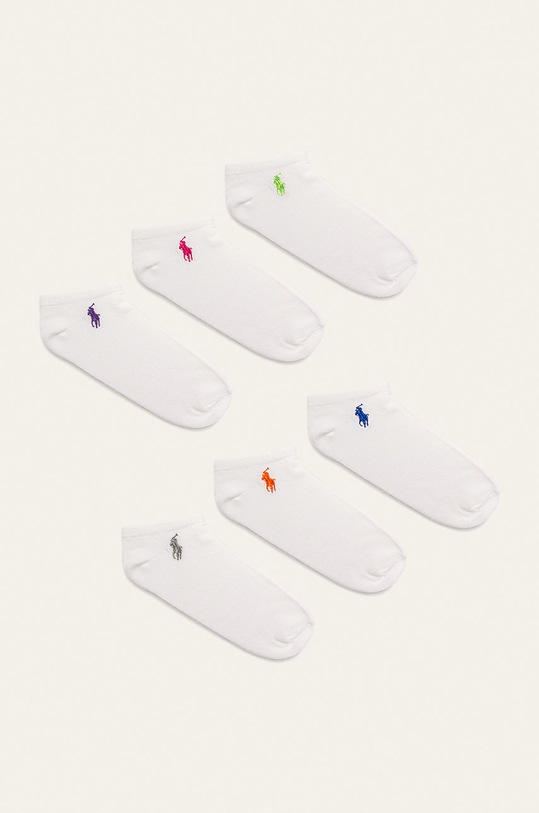 Ponožky Polo Ralph Lauren (6-pack) krátké ponožky bílá 455747503002