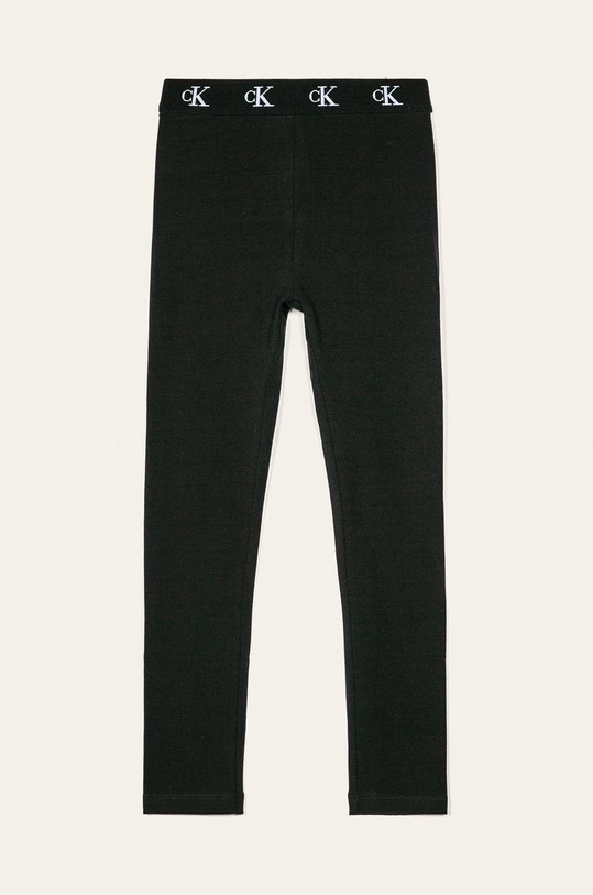 Calvin Klein Jeans - Detské legíny 116-176 cm s elastanom čierna IG0IG00463