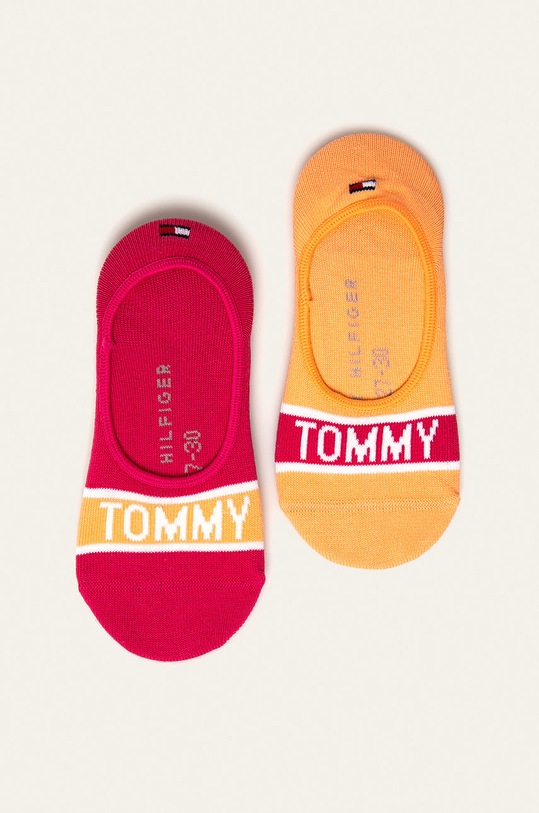 Tommy Hilfiger - Dětské kotníkové ponožky (2-pack) krátké ponožky oranžová 320410001
