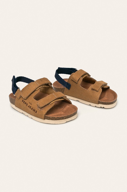 Pepe Jeans - Detské sandále Bio Velcro PBS90039 hnedá SS20