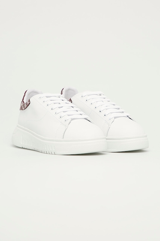 Emporio Armani - Buty skórzane X3X024.XM327 X3X024.XM327 biały AW20