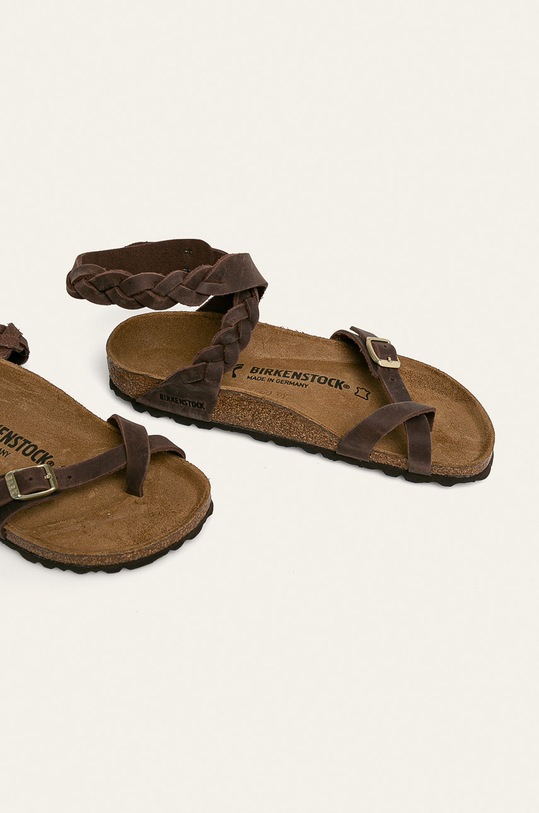 Birkenstock - Sandale de piele Yara Braided 1015928 maro SS20