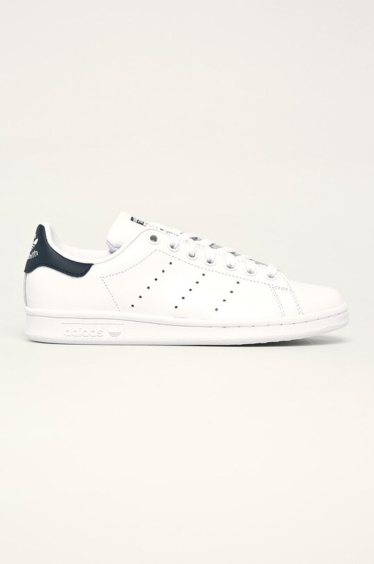 adidas Originals - Ghete de piele Stan Smith S81020 plată alb S81020