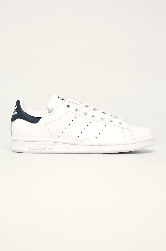 Kožené boty adidas Originals Stan Smith plochá bílá S81020