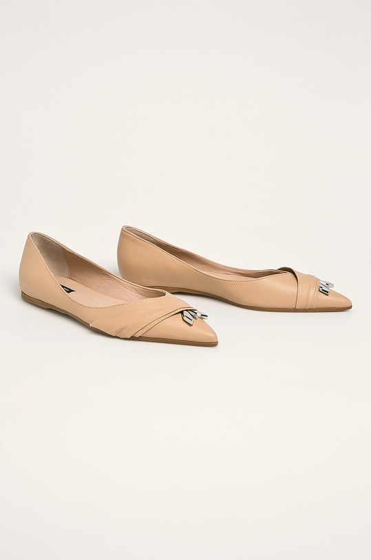 Patrizia Pepe - Kožené baleríny 2V9321.A5M6 béžová AW20