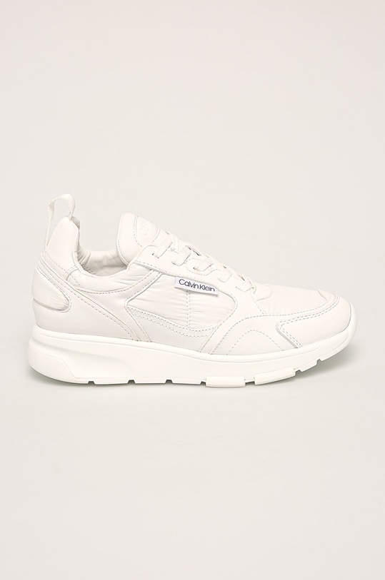 Calvin Klein - Topánky imitácia kože biela E6304