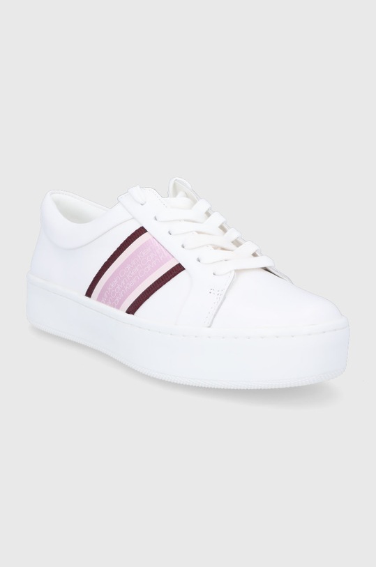 Calvin Klein Buty skórzane E8872 biały SS21