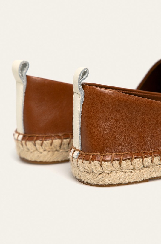 Lauren Ralph Lauren - Kožené espadrilky hnedá 802774712002