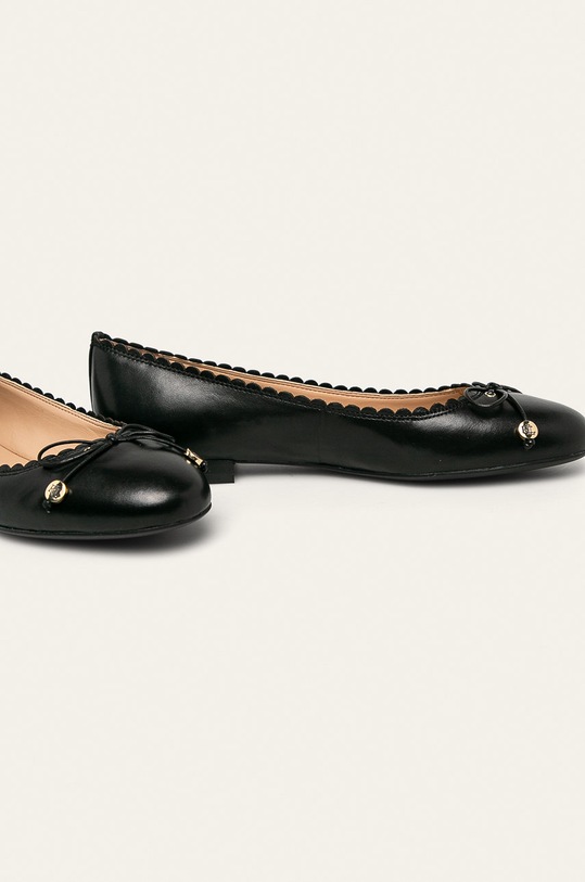 Lauren Ralph Lauren - Kožené balerínky 802714739001 čierna SS20