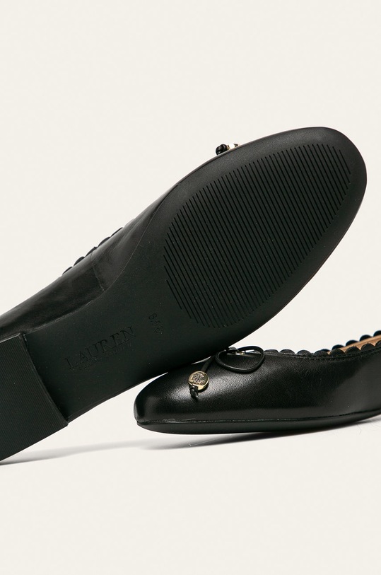 Lauren Ralph Lauren - Kožené balerínky 802714739001 čierna