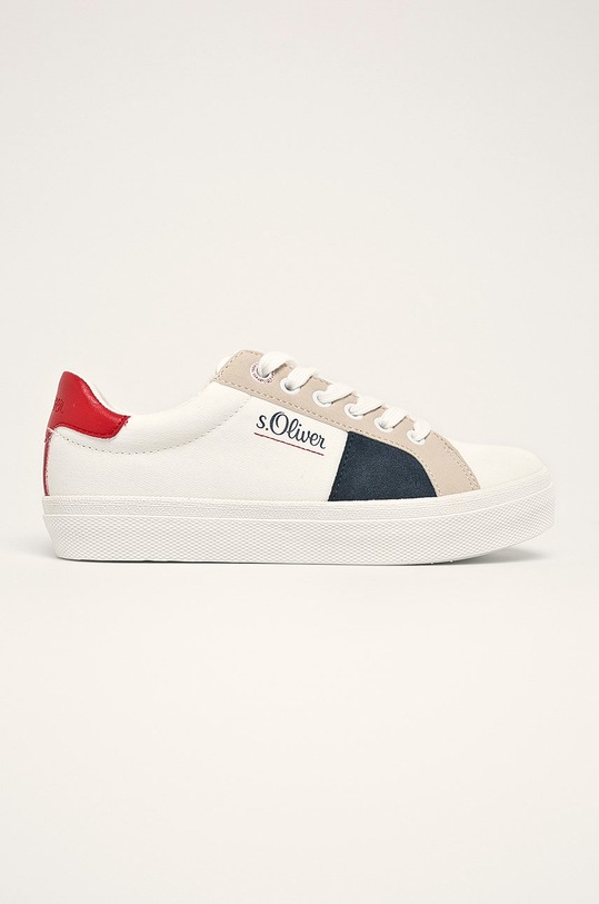 s. Oliver - Tenisky imitácia kože biela 5.5.23621.24.110