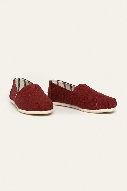 Toms - Espadrilky Heritage Canvas 10011678 burgundské SS20