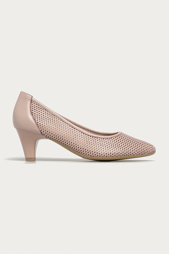 Caprice - Szpilki skórzane 5-8 cm różowy 9.9.22510.24.511