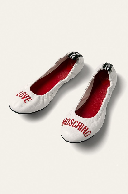 Love Moschino - Balerini textil alb JA11060G1AIA0100