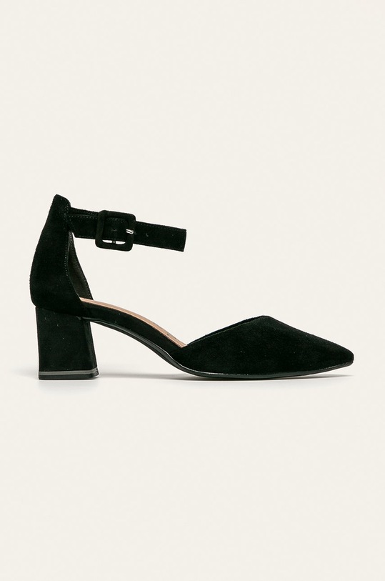 Tamaris - Kožené sandále semišová koža čierna 1.1.24422.24.001