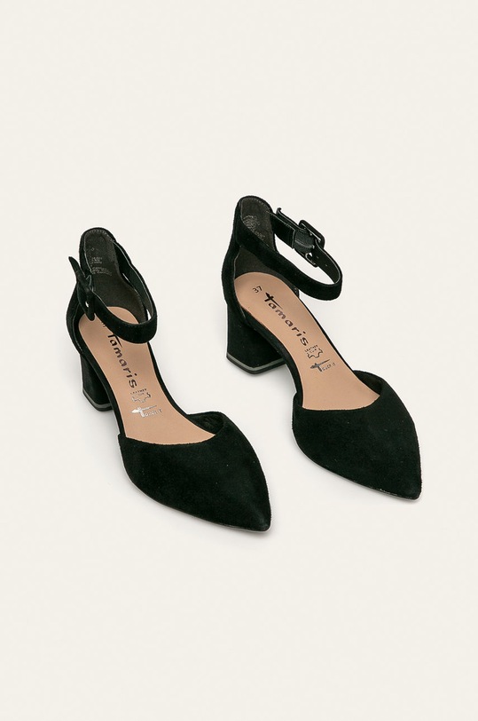 Tamaris - Kožené sandále 1.1.24422.24.001 čierna SS20