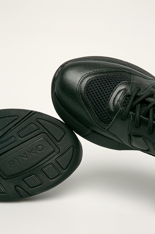Pinko - Kožené boty černá 1H20PQ.Y5ZM