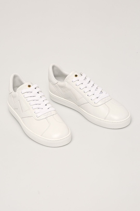 Stuart Weitzman - Kožené boty Daryl S3694.WHT bílá SS20