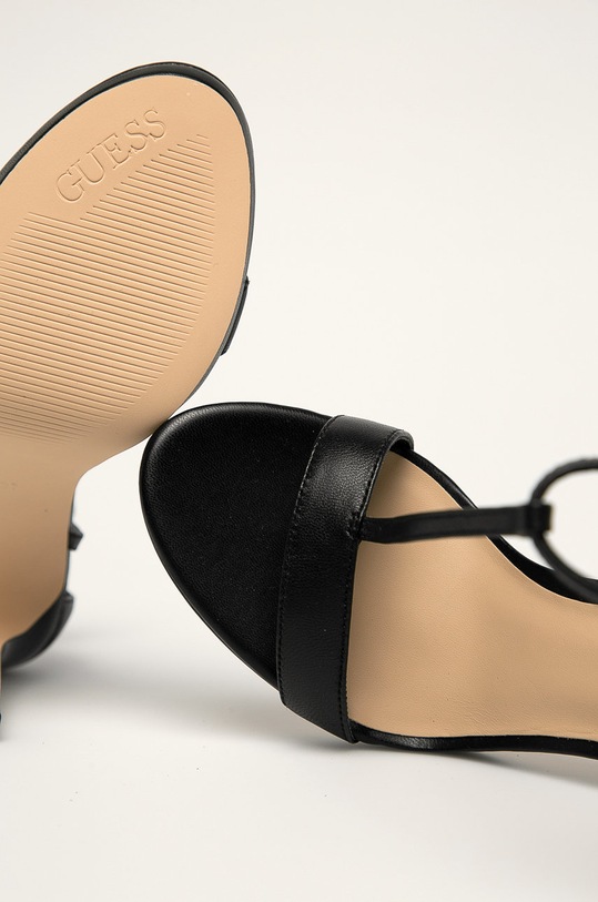 Guess Jeans - Kožené sandále čierna FL6TEU.LEA03
